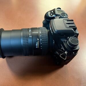 Minolta SLR Camera with Zoom Lens - Black